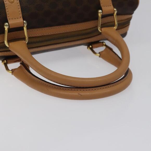CELINE Macadam Canvas Hand Bag Pvc Leather Brown Gold - Picture 7 of 12